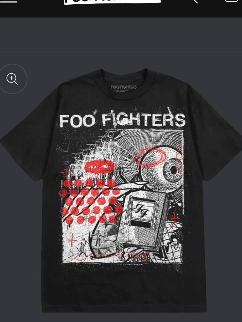 Foo Fighters Black Graphic Short Sleeve T-Shirt